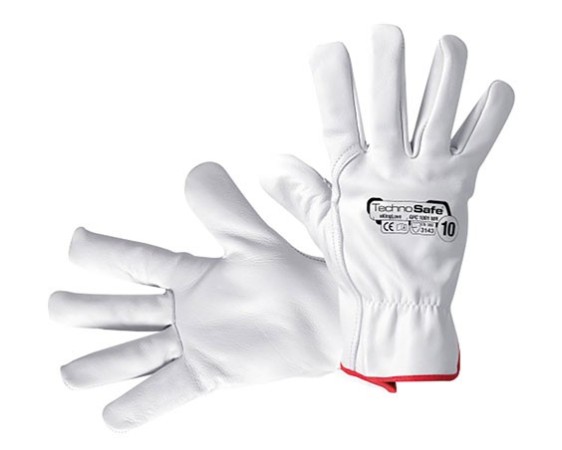 GUANTO PELLE FIORE BIANCO