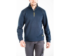 FELPA WORK HALF ZIP BLU